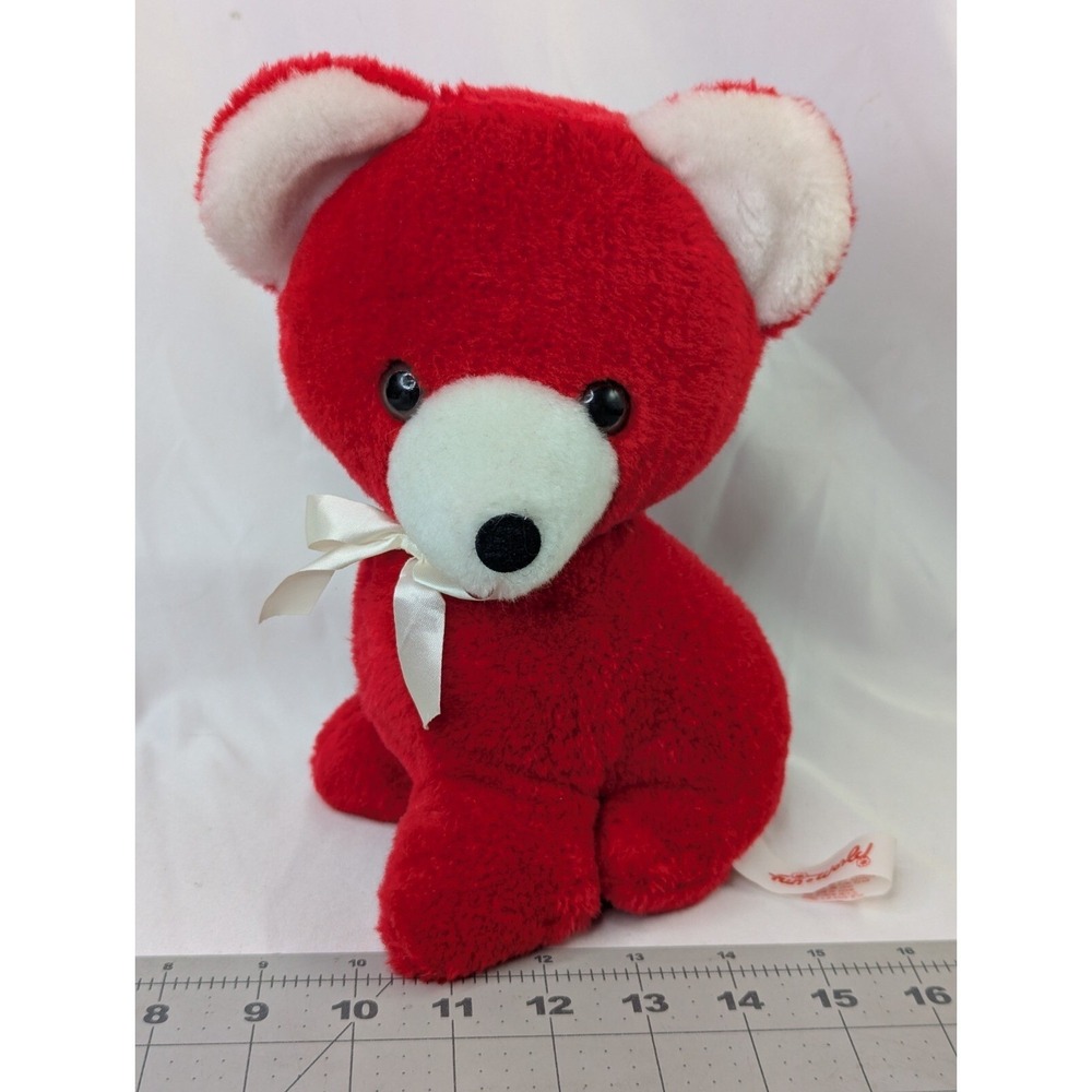 Fun‎ World Red Bear Plush 10 Inch Stuffed Animal Toy
